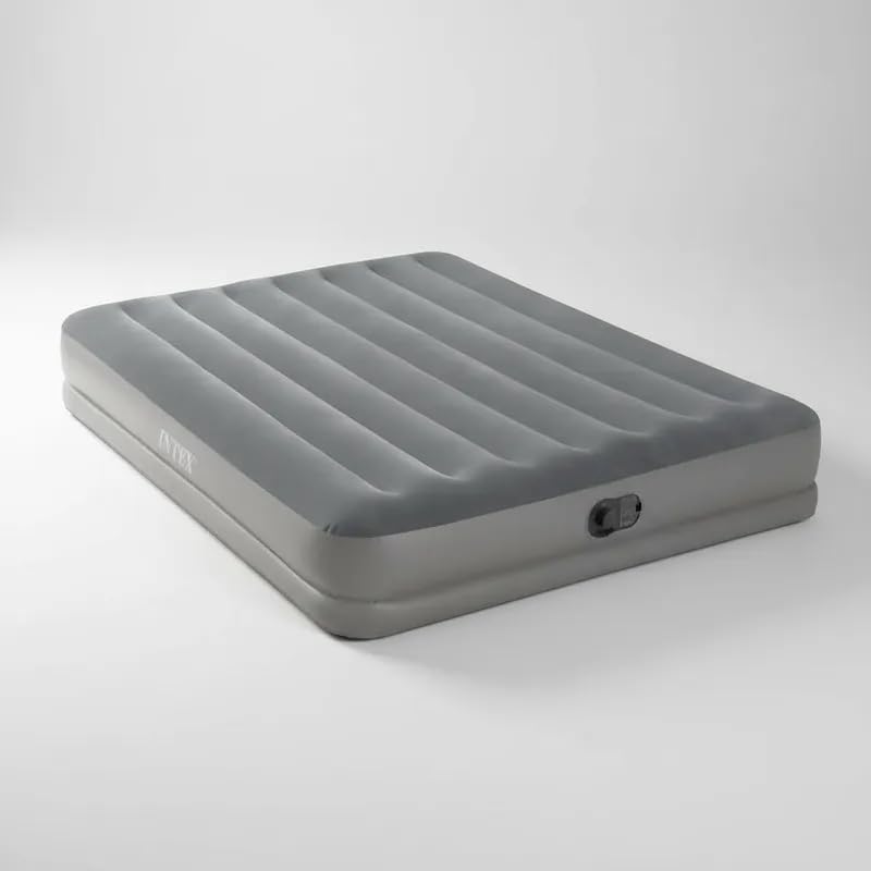 Intex 64114E Dura-Beam Standard Prestige Air Mattress: Fiber-Tech â€“ Queen Size â€“ Built-in USB Electric Pump â€“ 12in Bed Height â€“ 600lb Weight Capacity - Image 2