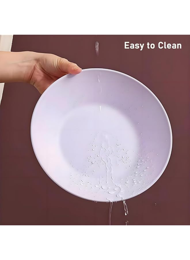 KASTWAVE Wheat Straw Plates, Lightweight Reusable Unbreakable Dinner Plates, Pa Free And Healthy For Kitchen Camping Picnic Adult, For Microwave And Dishwasher, 5 Colors 9.2Inch - Image 5