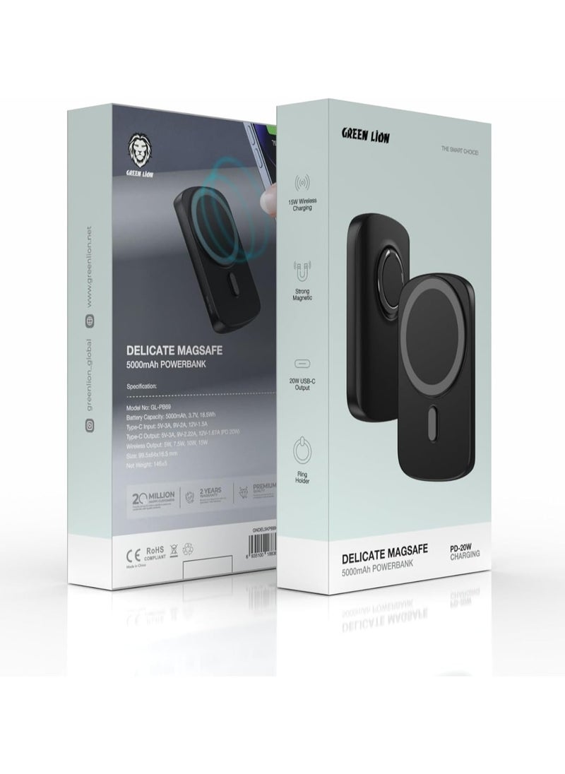 GreenLion - GreenLion Delicate Magnetic Power Bank 5000 mAh for iPhone - Image 1