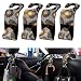 Murimt 4 Pcs Bling Car Seat Hooks for Purses and Bags Leopard Print Headrest Hooks with Bling Car Accessories - Image 2