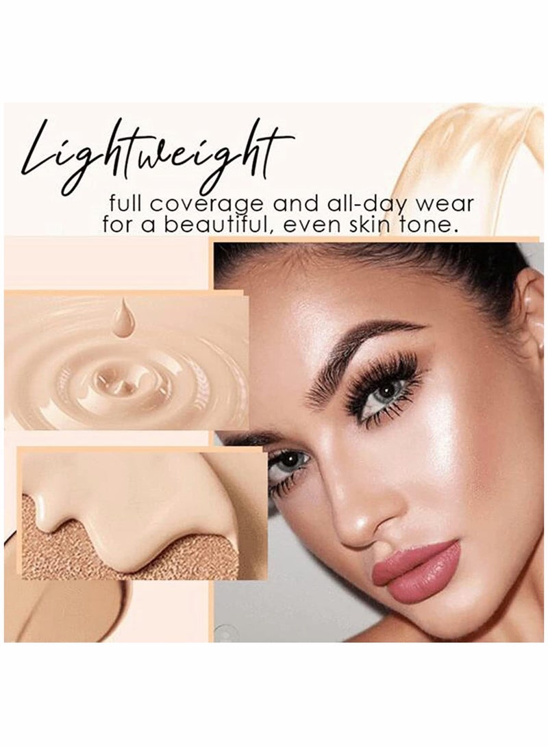 SYOSI Butterfly Cushion BB Cream, Air Cushion CC Cream, Moisturizing Concealer Makeup Base Primer BB Liquid Foundation, Easy to use (Lvory White+Natural Skin Color)  - Image 3