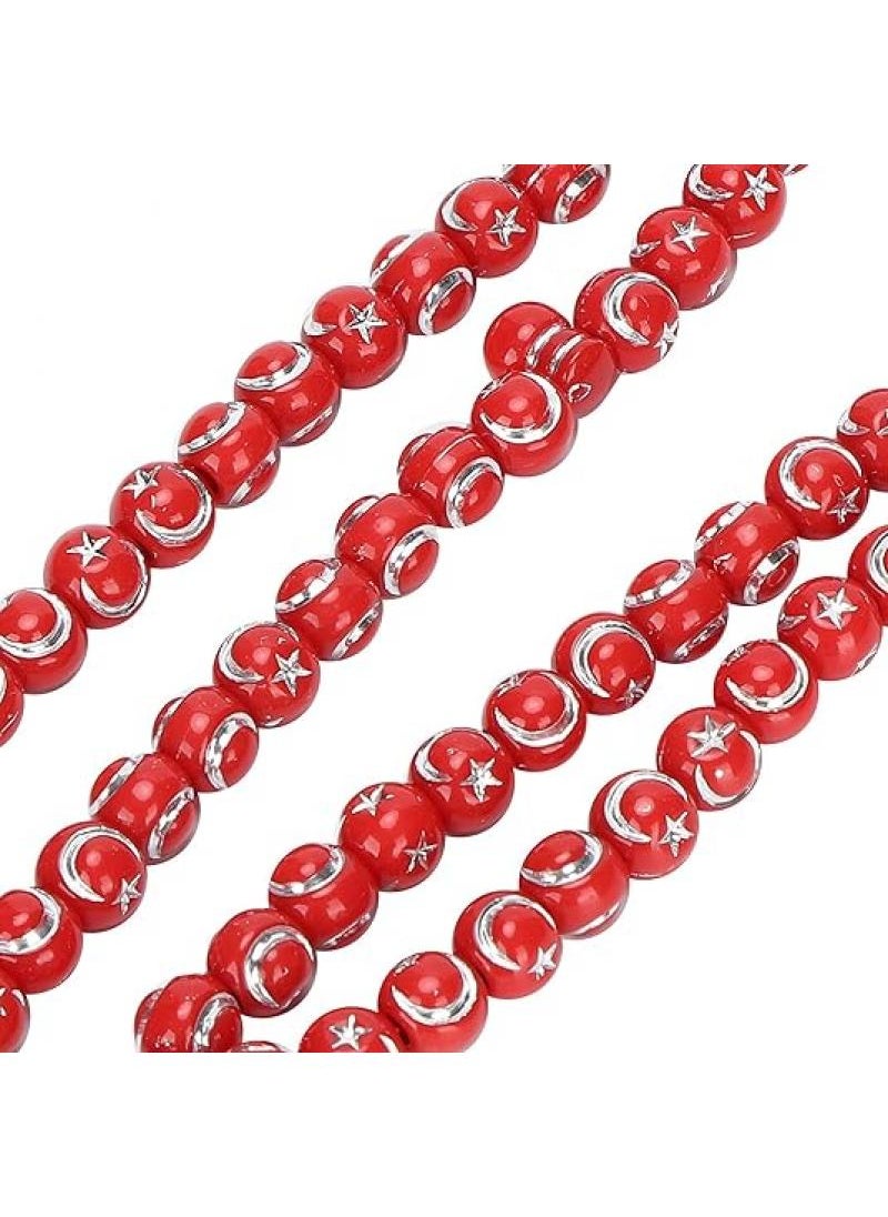 Y&D - 99 Resin Bronzing Printed Carved Prayer Meditation Rosary Bracelet - Image 1
