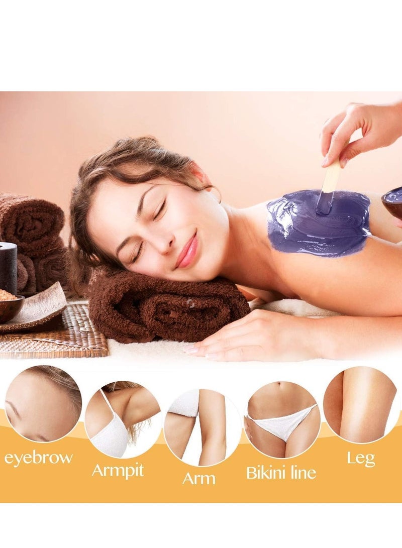 Waxing Kit for Women Men, Digital Wax Kit with Silicone Bowl & 4 Bags Hard Wax Beads, Portable Wax Warmer for Sensitive Skin Full Body Hair Removal, Brazilian Bikini, Eyebrow, Face (Black) - Image 4