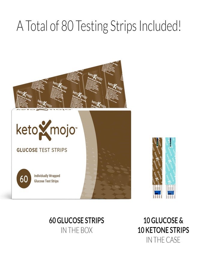Keto-Mojo GK+ Blood Glucose Monitor Kit with 70 Glucose Test Strips – At-Home Diabetes Glucometer, Testing Bluetooth Blood Sugar Meter with App Tracking HSA/FSA - Image 2