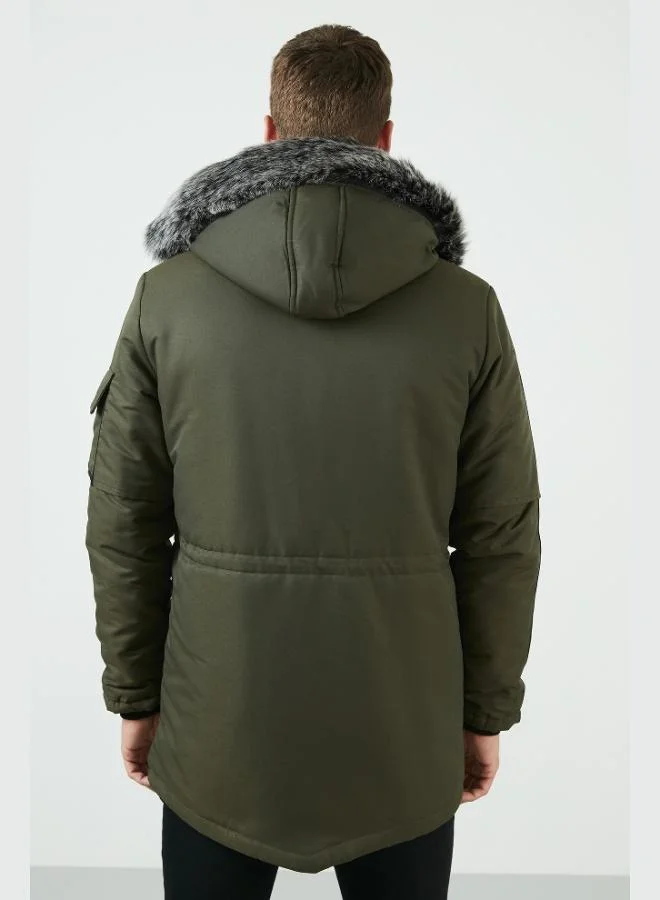 Buratti  Buratti Collar Furry Detachable Hooded Coat Men's COAT 571717 for Men | Best Price UAE