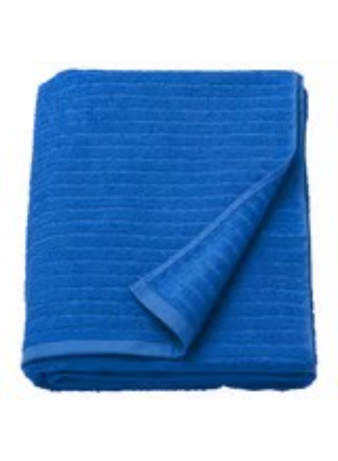 Bath towel bright blue 70x140 cm - Image 1
