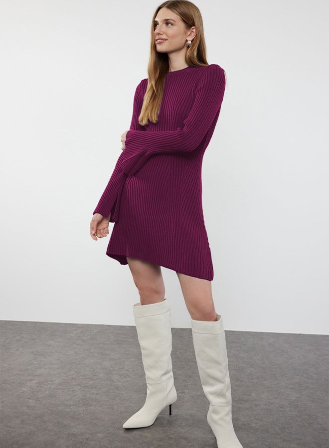 trendyol Plum Mini Knitwear ALine Formda Dress - Image 1