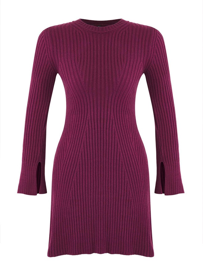 trendyol Plum Mini Knitwear ALine Formda Dress - Image 5