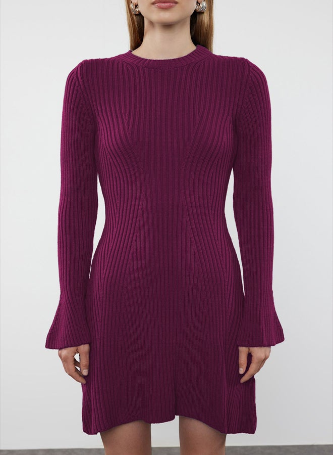 trendyol Plum Mini Knitwear ALine Formda Dress - Image 3