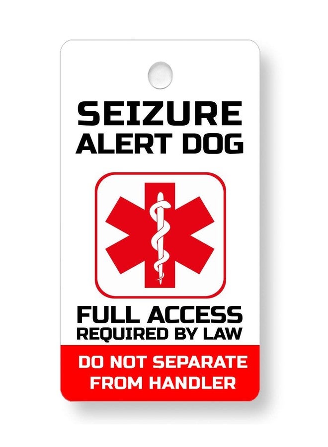 Just 4 Paws PVC Seizure Alert Service Dog Key or Collar Tag for ADA Seizure Alert Dog (Seizure Alert SA21) - Image 1