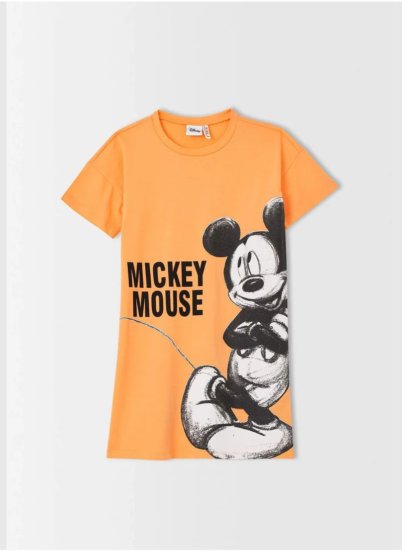 DeFacto Licensed Short Sleeve T-Shirts Dresses Girl'S Minnie Mouse