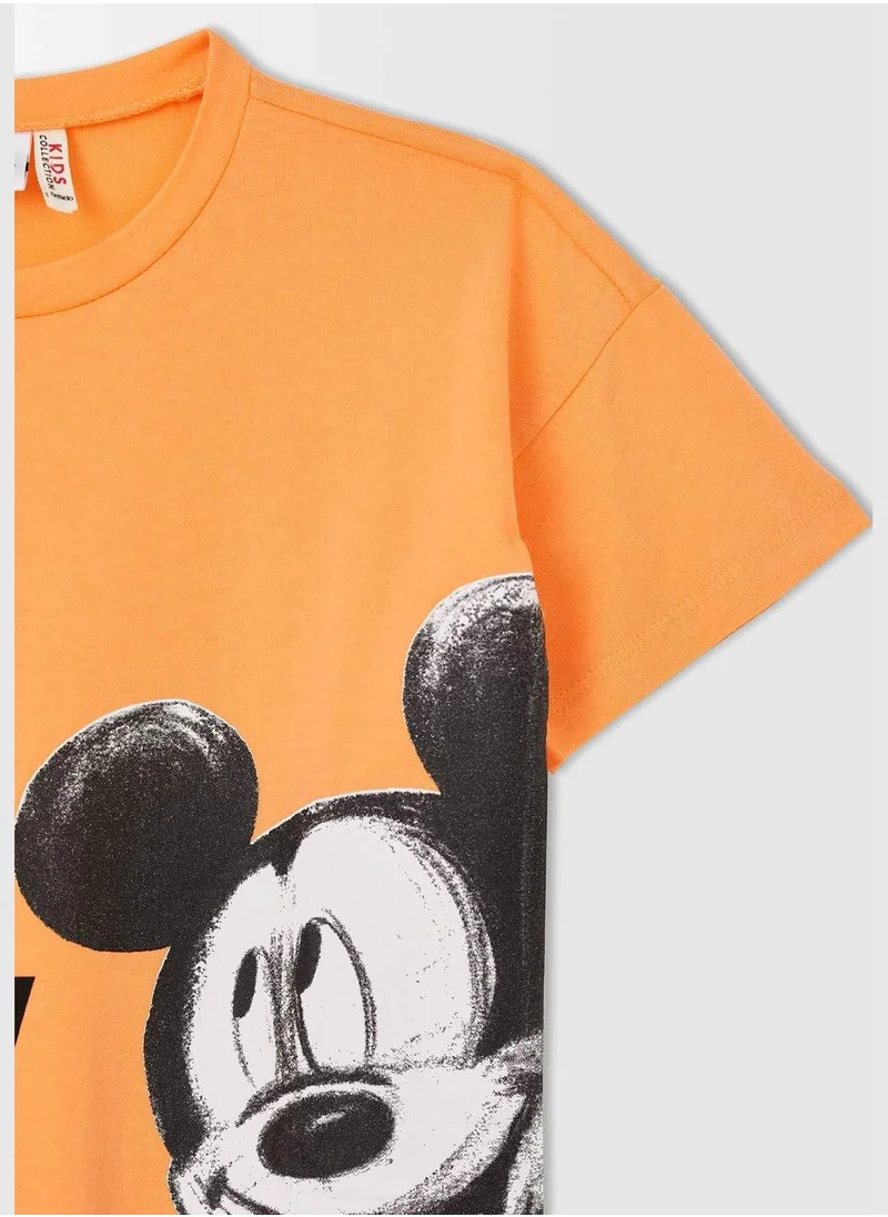 DeFacto Licensed Short Sleeve T-Shirts Dresses Girl'S Minnie Mouse