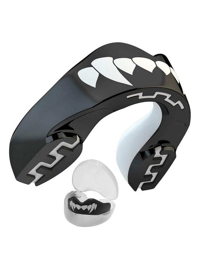 Proberos حارس الفم بروبيروس®، حراس فم احترافيين للطباعة، حارس فم للملاكمة، حارس فم رياضي للملاكمة، MMA، الكاراتيه، التايكوندو، كرة القدم، كرة السلة، الهوكي، جيو جيتسو، (للبالغين 12+ سنة، أسود فنجز) - Image 1