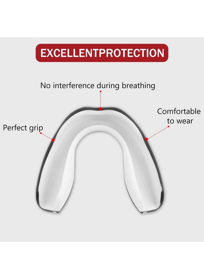 Proberos حارس الفم بروبيروس®، حراس فم احترافيين للطباعة، حارس فم للملاكمة، حارس فم رياضي للملاكمة، MMA، الكاراتيه، التايكوندو، كرة القدم، كرة السلة، الهوكي، جيو جيتسو، (للبالغين 12+ سنة، أسود فنجز) - Image 5