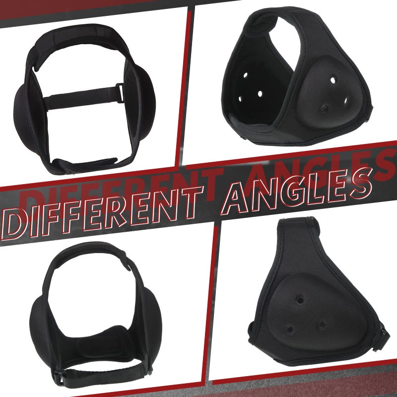 Jerify 2 Pcs Wrestling Headgear for Kids Youth Soft Grappling Headgear Wrestling Adjustable Ear Guard Protective(Black) - Image 4