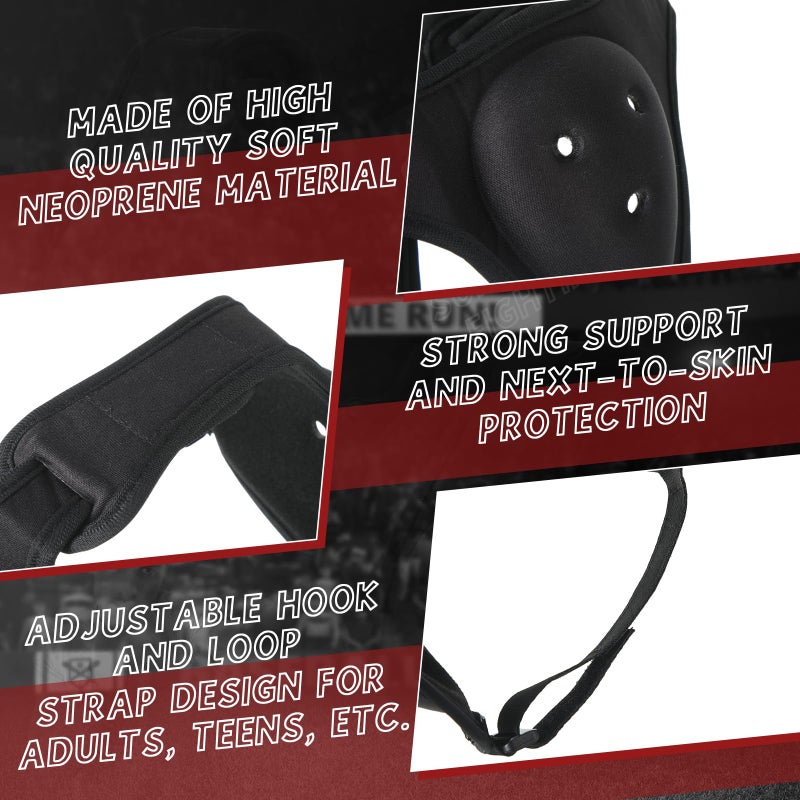 Jerify 2 Pcs Wrestling Headgear for Kids Youth Soft Grappling Headgear Wrestling Adjustable Ear Guard Protective(Black) - Image 3