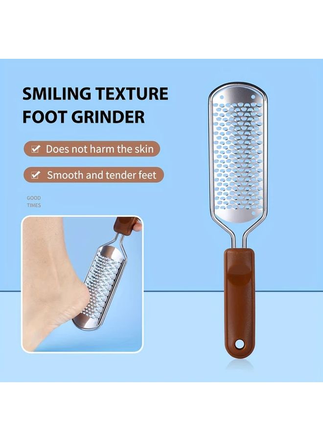 Black 304 Stainless Steel Foot File with PP Handle for Smooth Feet - Image 1