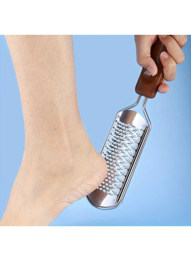 Black 304 Stainless Steel Foot File with PP Handle for Smooth Feet - Image 2