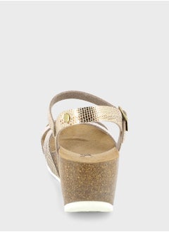 BAYTON Venus Strappy Mid Heel Wedges  - Image 3