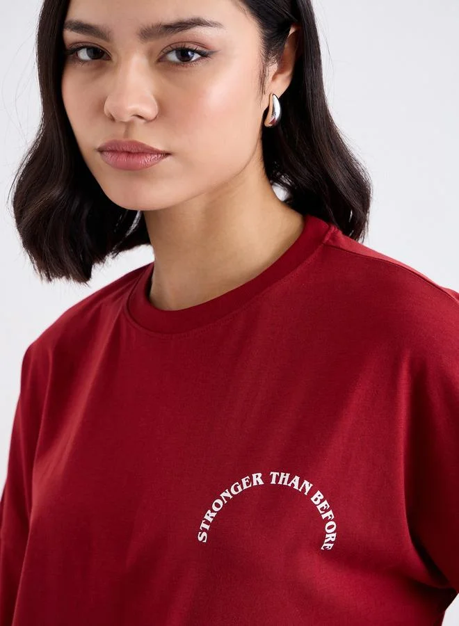 Styli Styli Slogan Print Oversized T-Shirt