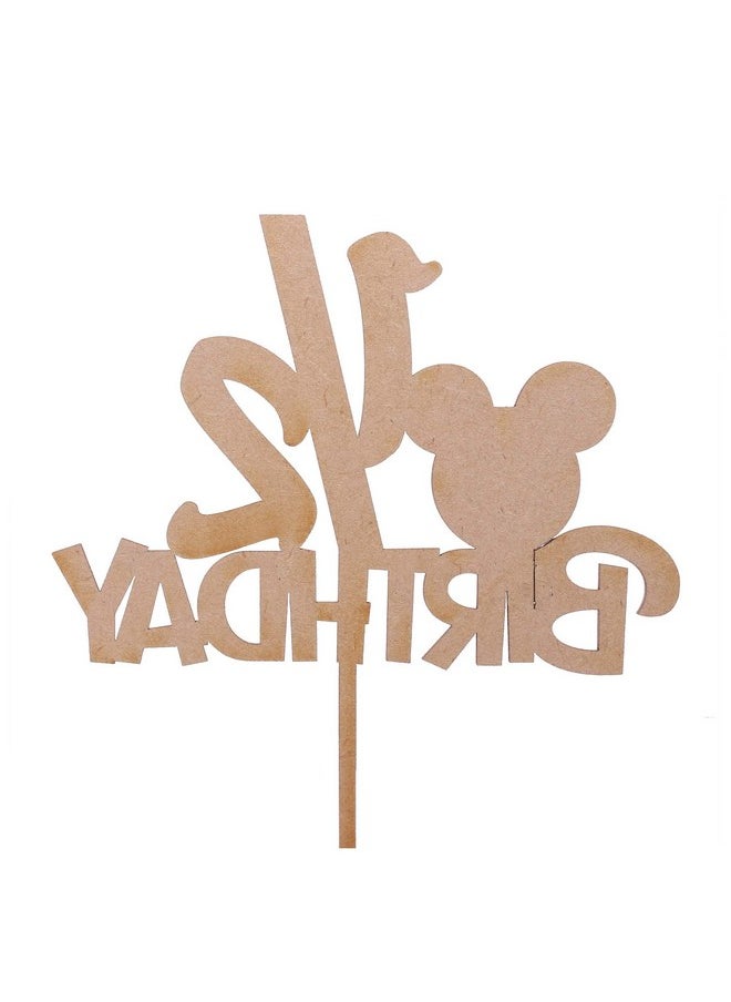 Funcart Funcart Half Birthday Mickey Mouse Golden Cake Topper  - Image 3