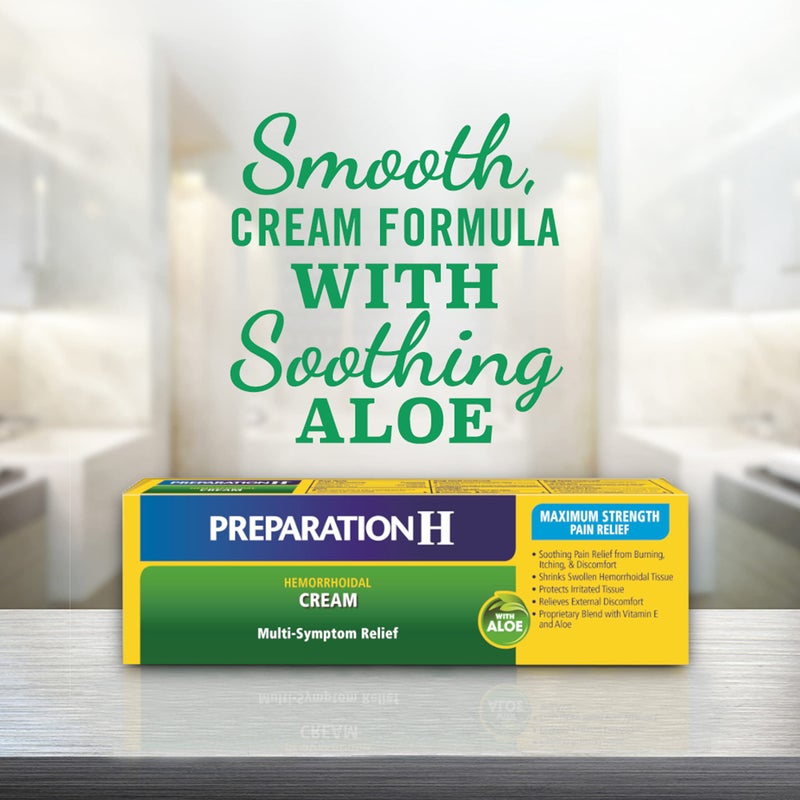 Preparation H كريم تحضير H للبواسير مع الألوة لتخفيف الأعراض المتعددة - أنبوب 1.8 أونصة - Image 2