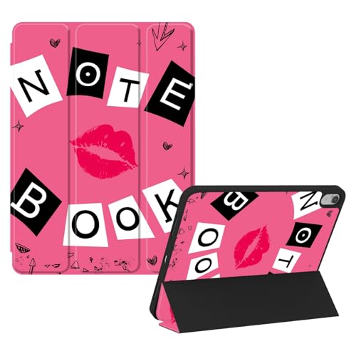 Xkladz Case for iPad (A16) 11th Generation (2025) 11 inch, iPad 10th Generation (2022) 10.9 inch, Case with Pencil Holder, Soft TPU Back, Auto Sleep/Wake, Girly Women Cute Design, Pink Lips/Book - Image 1