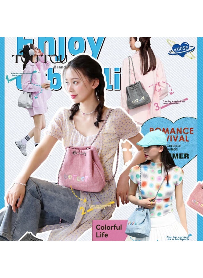 Toutou Handbag For Women , Multi-purpose Small Chain Backpack, School Bag, Rucksack, Hobo Bag, Gift For Girlfriend, Present For Girls - Image 1