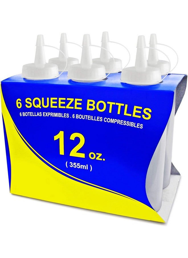 New Star Foodservice New Star Restaurant Quality Plastic Squeeze Bottle, 12-Ounce, Set of 6, Clear  - Image 1