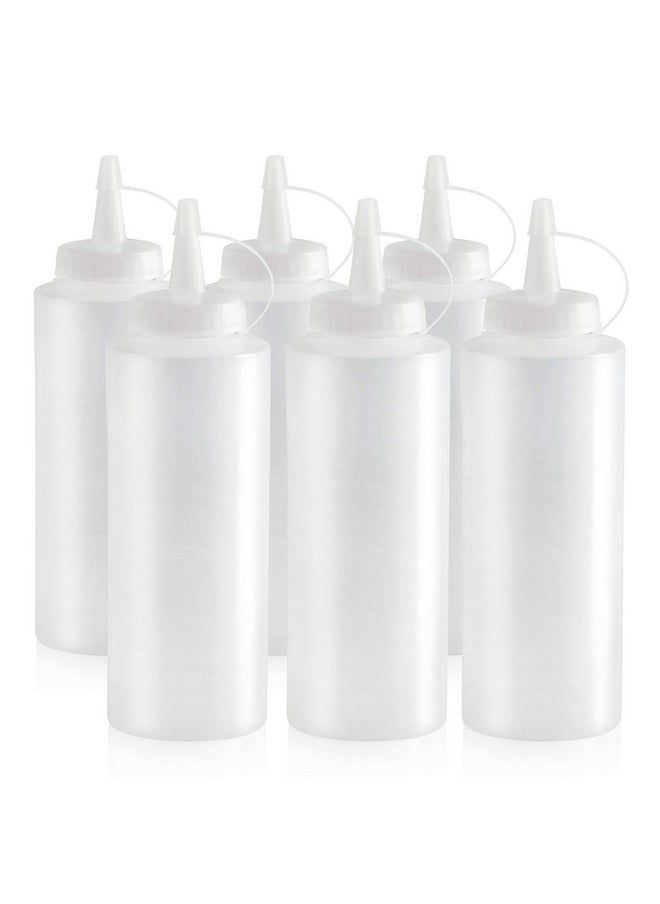 New Star Foodservice New Star Restaurant Quality Plastic Squeeze Bottle, 12-Ounce, Set of 6, Clear  - Image 2