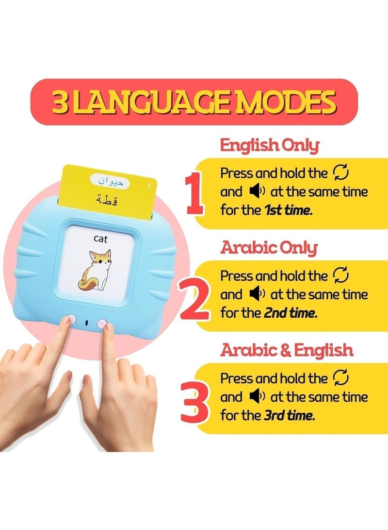 إليتري بطاقات تعليمية ثنائية اللغة (عربي وإنجليزي) – 112 بطاقة مزدوجة الوجه (224 كلمة) بتقسيم 15 فئة لتطوير اللغة والكلام عند الأطفال الصغار - Image 5