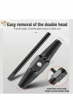 NIBEMINENT Screw Extractor, 1/2in, 3/4in Pipe Broken Bolt Double Head Extractor Defective Tapped Damaged Cleaning Fasteners  - Image 3