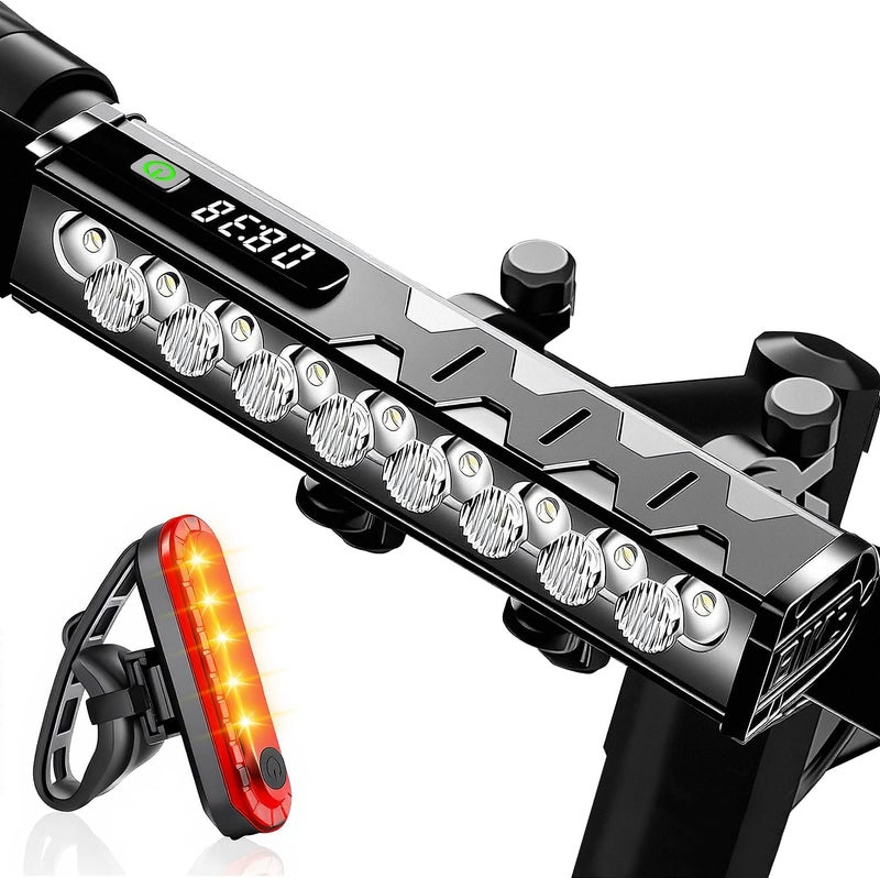 Vastfire 17 LED Bike Lights 5000 Lumen - Super Bright USB Rechargeable Bicycle Headlight and Taillight - Image 1
