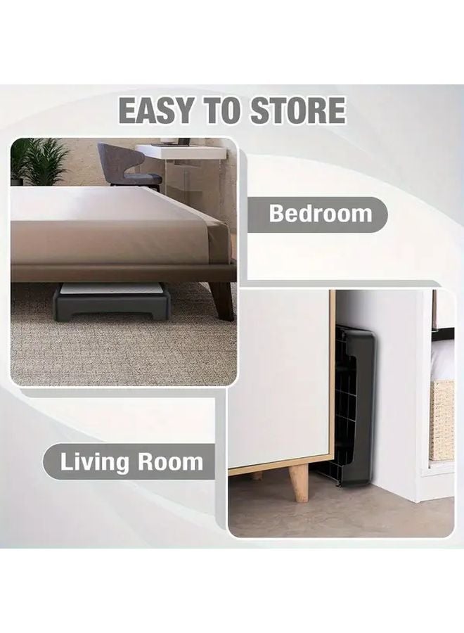 Heavy Duty Portable Black Plastic Step Stool 420 Lbs Capacity Anti Slip Indoor Outdoor Use - Image 5