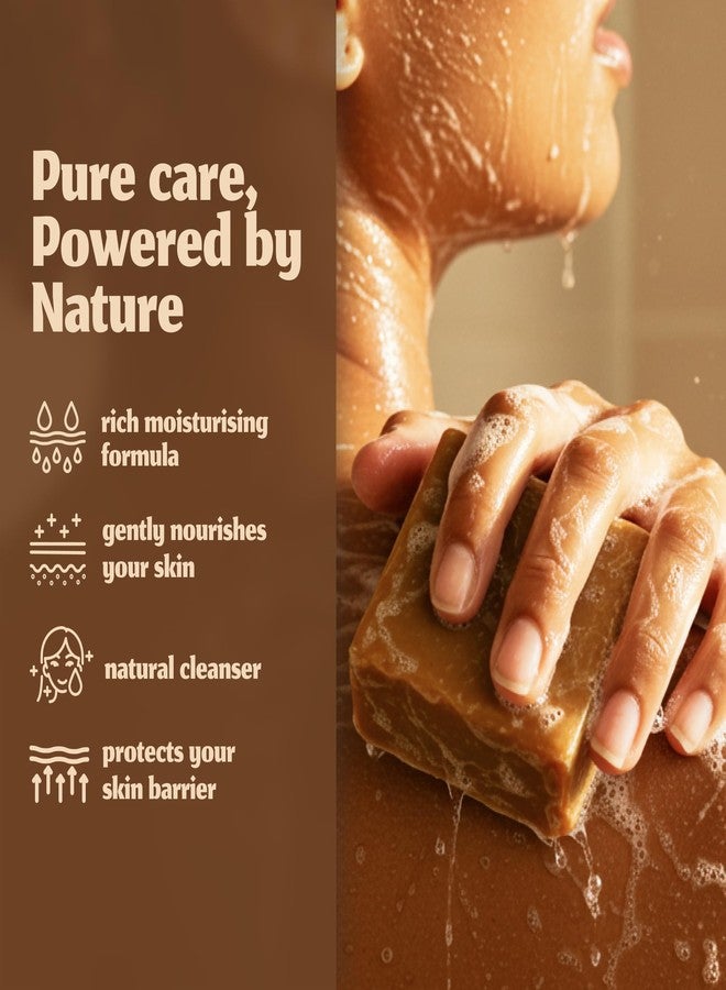 Hekaya Amber Olive Oil Soap Bar–Handmade Natural Soaps -Moisturizing Vegan Organic Soaps -Face & Body Soap Bars– Pack of 4 Bars (17.6 oz Total) - Image 2
