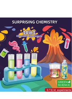 STEM 14 in 1 Chemistry Experiments,Science and Physics home chemical lab Educational Game for kids and It is an educational game that helps focus, creativity,Children's DIY 6+ Years  - Image 2
