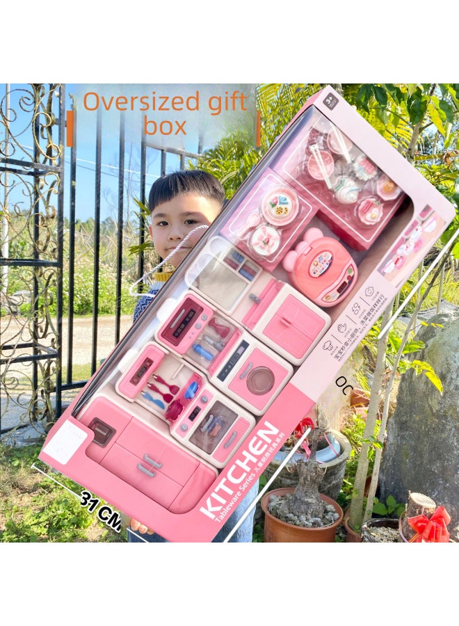 Children's Simulation Kitchen Play House Toy Vegetable Fruit Food Refrigerator Set Girl Toy Agency Gift-Specifications:Jm515 Nuoci Ci Ci Kneading Fun 【2 Colors Randomly】 - Image 2