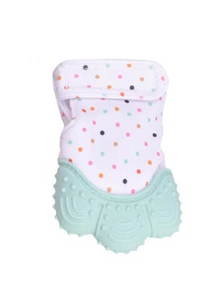 Pikkaboo Organic 2in1 BPA Free nonslip baby mitten teether & pacifier - Mint  - Image 2