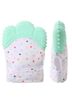 Pikkaboo Organic 2in1 BPA Free nonslip baby mitten teether & pacifier - Mint  - Image 4