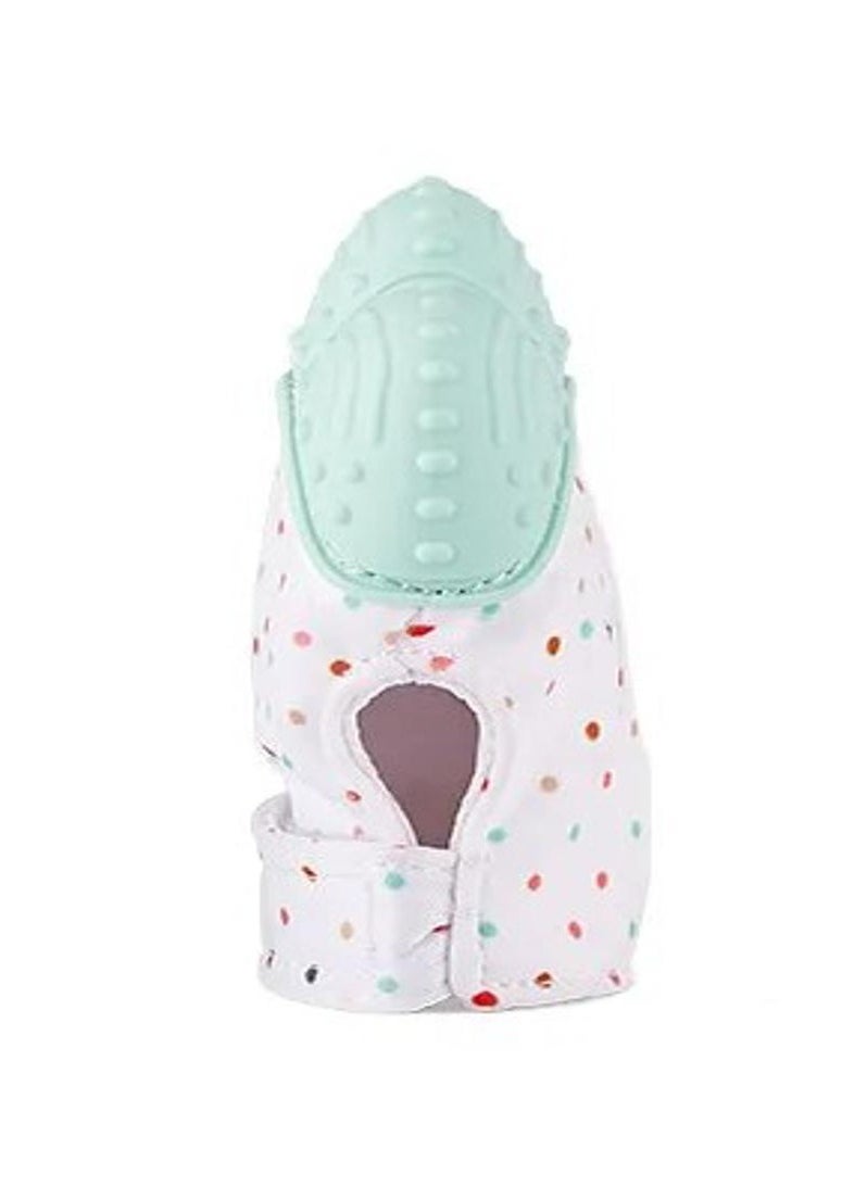 Pikkaboo - Organic 2in1 BPA Free nonslip baby mitten teether & pacifier - Mint - Image 1