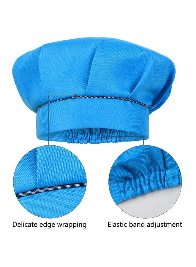 SUNLAND Kids Apron And Hat Set Children Chef Apron For Cooking Baking Painting (Blue, M) - Image 2