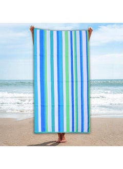 BYFT Jacquard Beach Towel (86x162 cm) 390 Gsm Cool Stripe Cotton-Set of 1  - Image 4