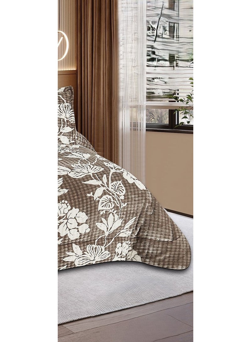 مارك مفرش نفرين سرير شتوي بتصميم مشجر  فخم مقاس 240*260 سم - Image 4