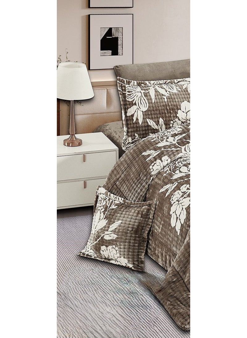 مارك مفرش نفرين سرير شتوي بتصميم مشجر  فخم مقاس 240*260 سم - Image 2