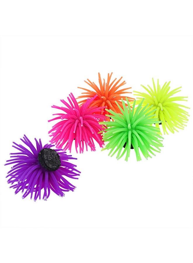 COSMOS Artificial Sea Anemone Ornaments Aquarium Fish Tank Decorations, 5 Pcs In Assorted Colors  - Image 3