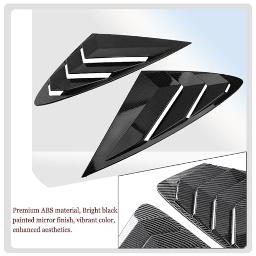 MUXEE 2Pcs Rear Side Window Louvers Air Vent Scoop Shades Cover Blinds Trim for Hyundai Sonata DN8 2020-2025 - ABS Carbon Fiber Sport Interior Accessories（NOT fit N Line Models） - Image 5