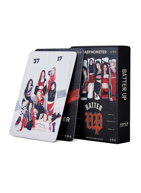 55Pcs BABYMONSTER New Album BATTER UP Lomo Card