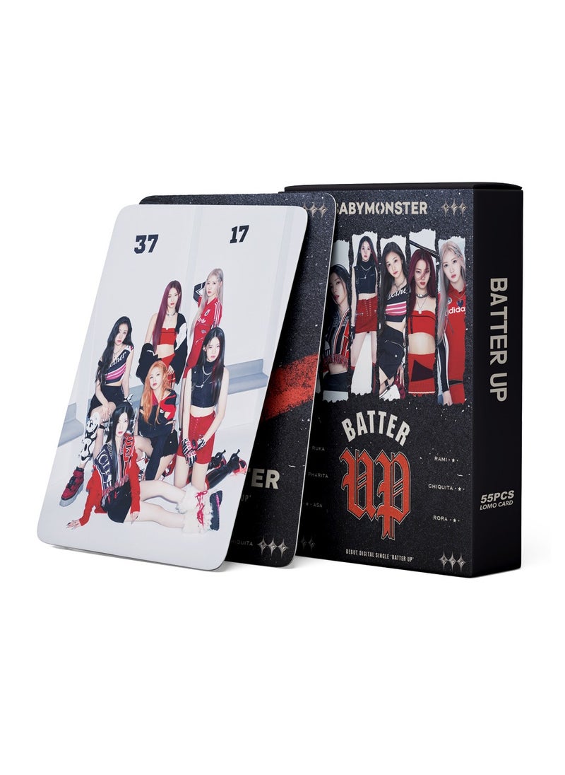 55Pcs BABYMONSTER New Album BATTER UP Lomo Card