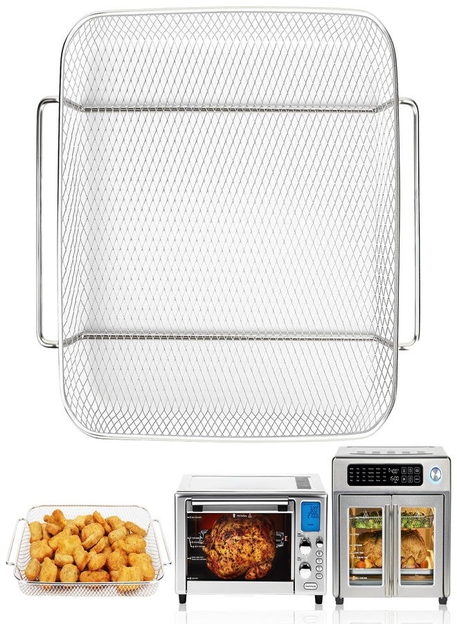 YQL Air Fryer Basket Replacement for Emeril Lagasse 26 QT Everyday French Door 360 Extra Large Air Fryer, 12.6" x 10.2" Stainless Steel Baking Tray,Wire Rack Emeril Lagasse Oven Accessories - Image 1