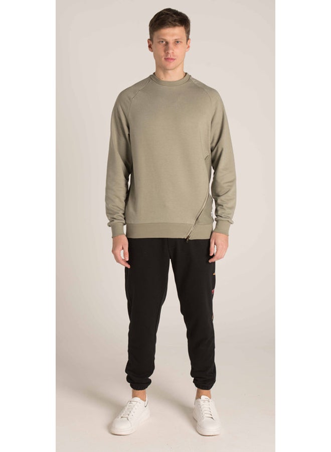 Marco Bergamo SIDE FRONT ZIP PLAIN SWEATSHIR  - Image 1